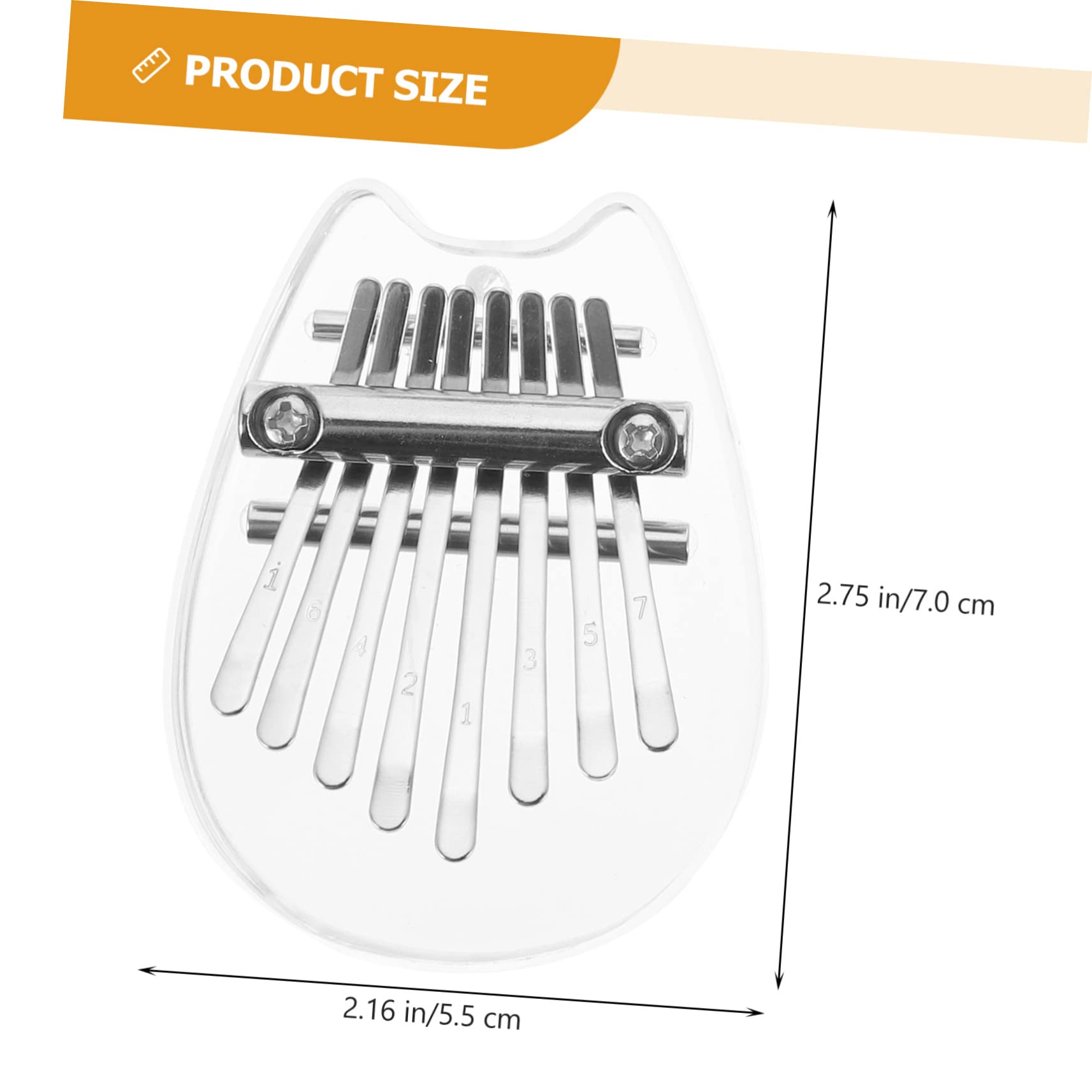 BESPORTBLE 4pcs Cute Kalimba Mini Finger Piano Key Thumb Piano with Musical Notes for Beginners Portable Design for Home Use Craftsmanship for Accurate Tone
