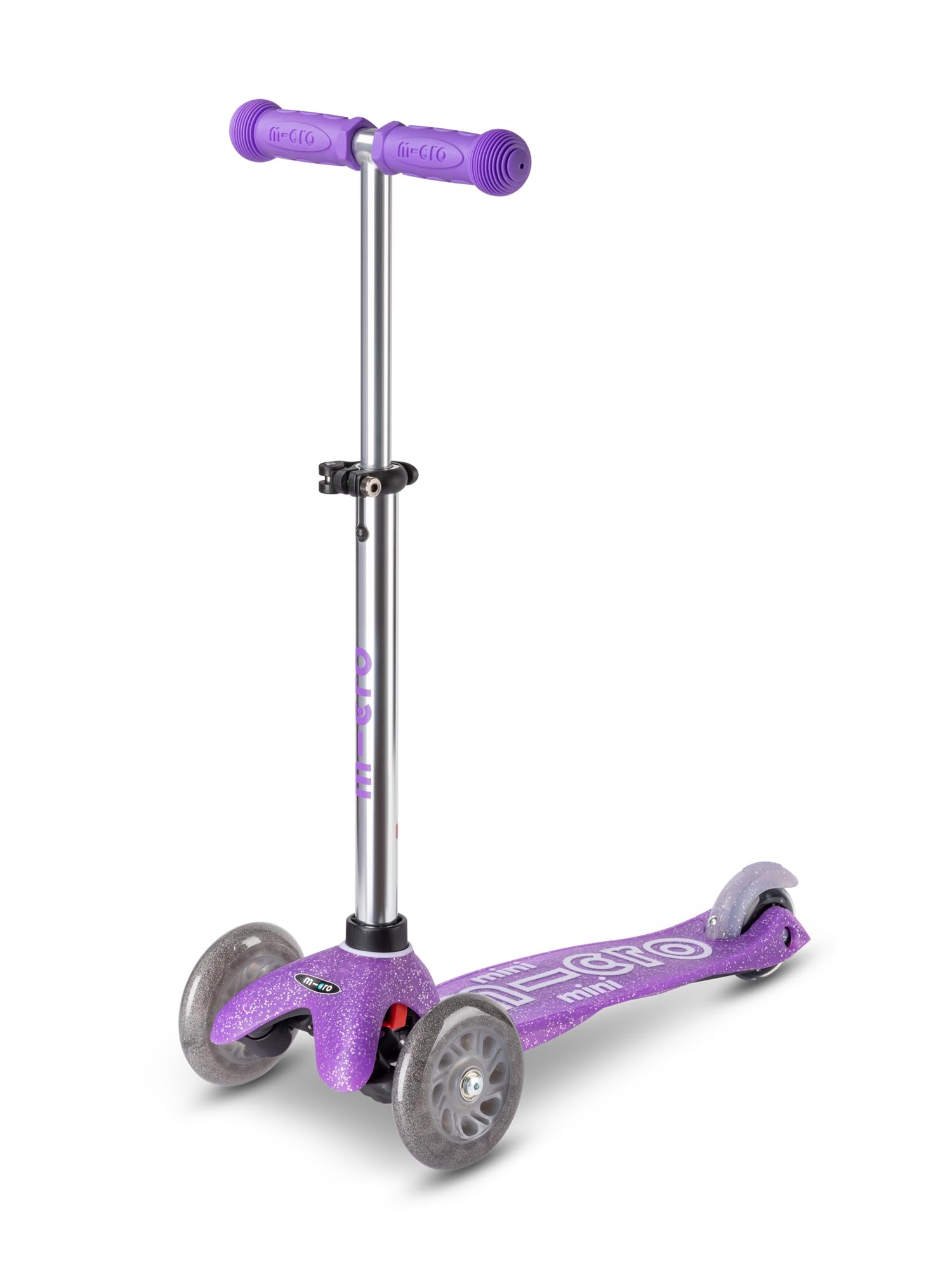 micro™ Mini micro Deluxe Fairy Glitter LED | Höhenverstellbar | Das ORIGINAL | Kinderroller ab 2 Jahren | Inklusive LED Rollen | Jungs & Mädchen 2-5 Jahre | Weiche Lenkung durch Gewichtsübertragung, Lenker millimeterverstellbar, leicht, PU-Rollen mit Indu