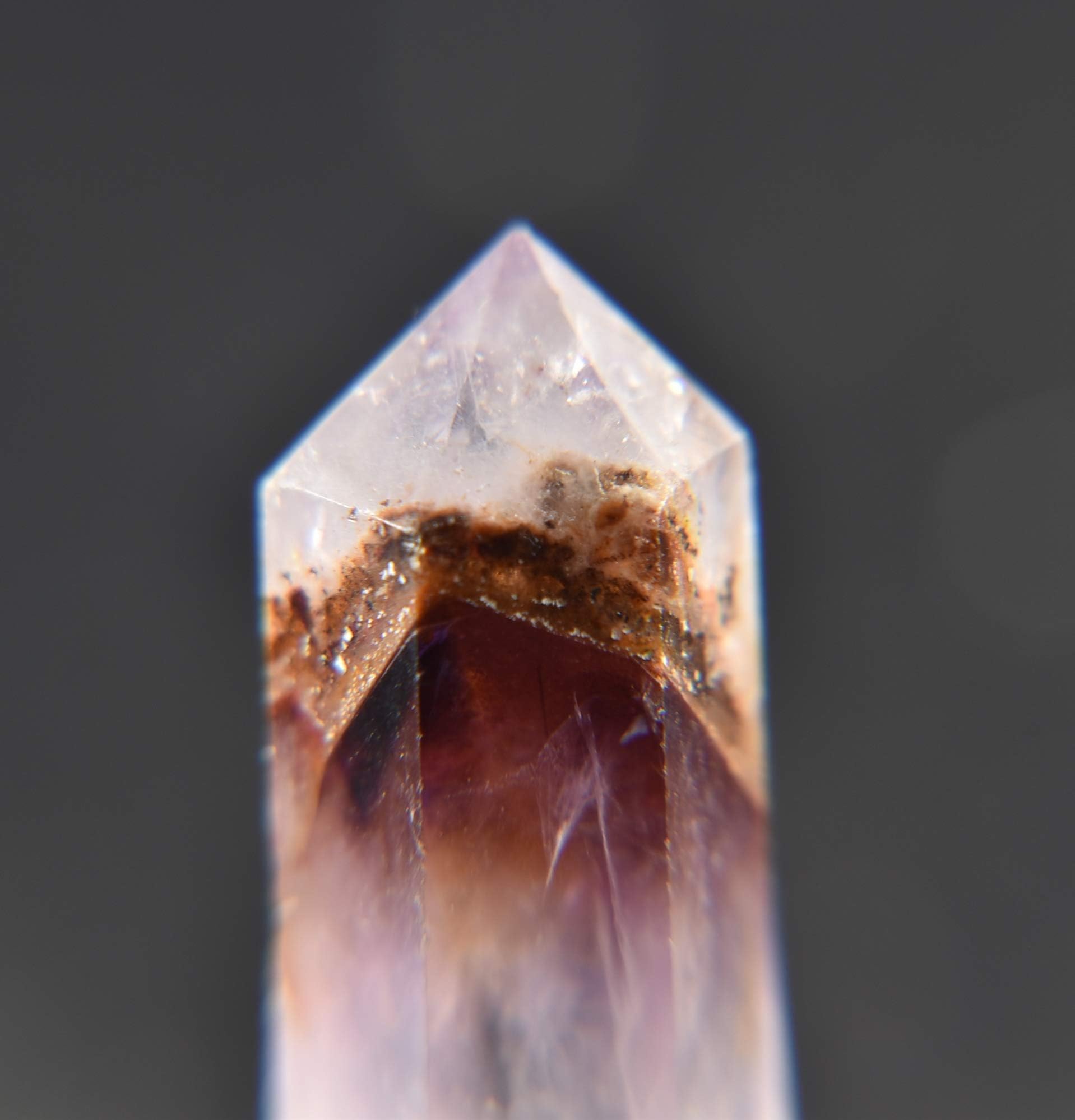 Super Seven 7 Melody Stone Chevron Polished Six Sided Obelisk 27 Cts 1692