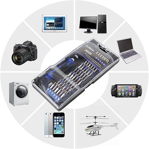 Miniatura 8 de Juego de destornilladores de precisión 80 en 1 con kit de controlador magnético, kit de herramientas de reparación electrónica profesional con bolsa