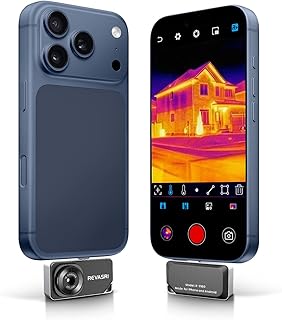 REVASRI Wärmebildkamera für iOS und Android, 320x240 X³ IR-Auflösung, Wärmebildkamera, Temperaturbereich -4°F to 1112°F, kompatibel mit jedem USB-C-iOS- und Android-Gerät