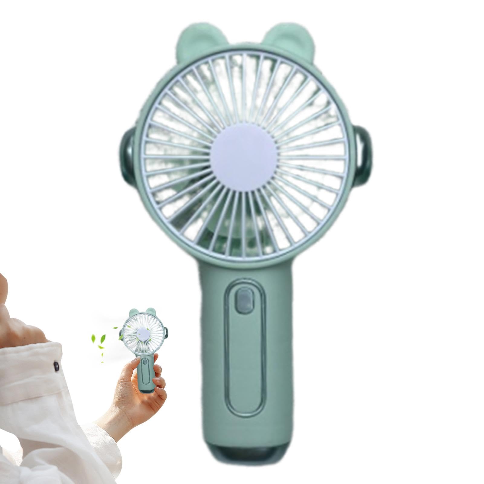 Mini ventilatore da scrivania ricaricabile, portatile, pieghevole, senza fili, piccolo, silenzioso, a batteria, per ufficio, scuola e attività all' aperto