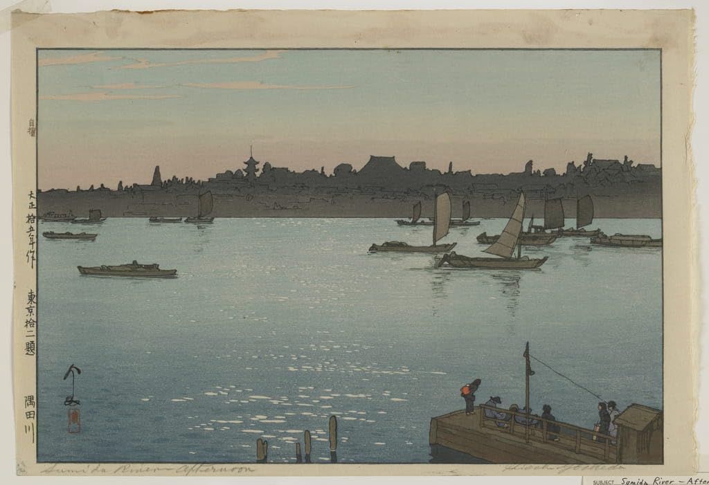 Image sur toile nordique de la rivière Sumida, décoration 60x90