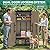 YITAHOME Outdoor Storage Cabinet with 4 Shelves, Waterproof Resin Vertical Tool Shed, Lockable 30 cu. ft. Storage Shed for Patio, Garden, Yard, Brown