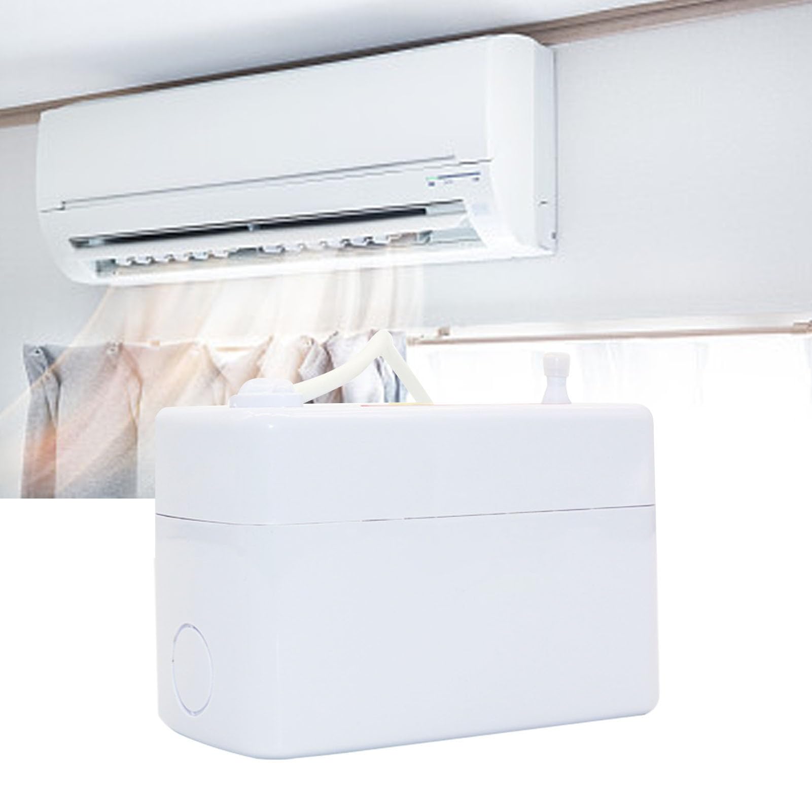 Pompa di Condensa 220V AC Deumidificatore Macchina per il Ghiaccio Pompa di Drenaggio con 24L/h Portata Massima 10m Sollevatore Massimo 200ml Serbatoio di Stoccaggio 'acqua