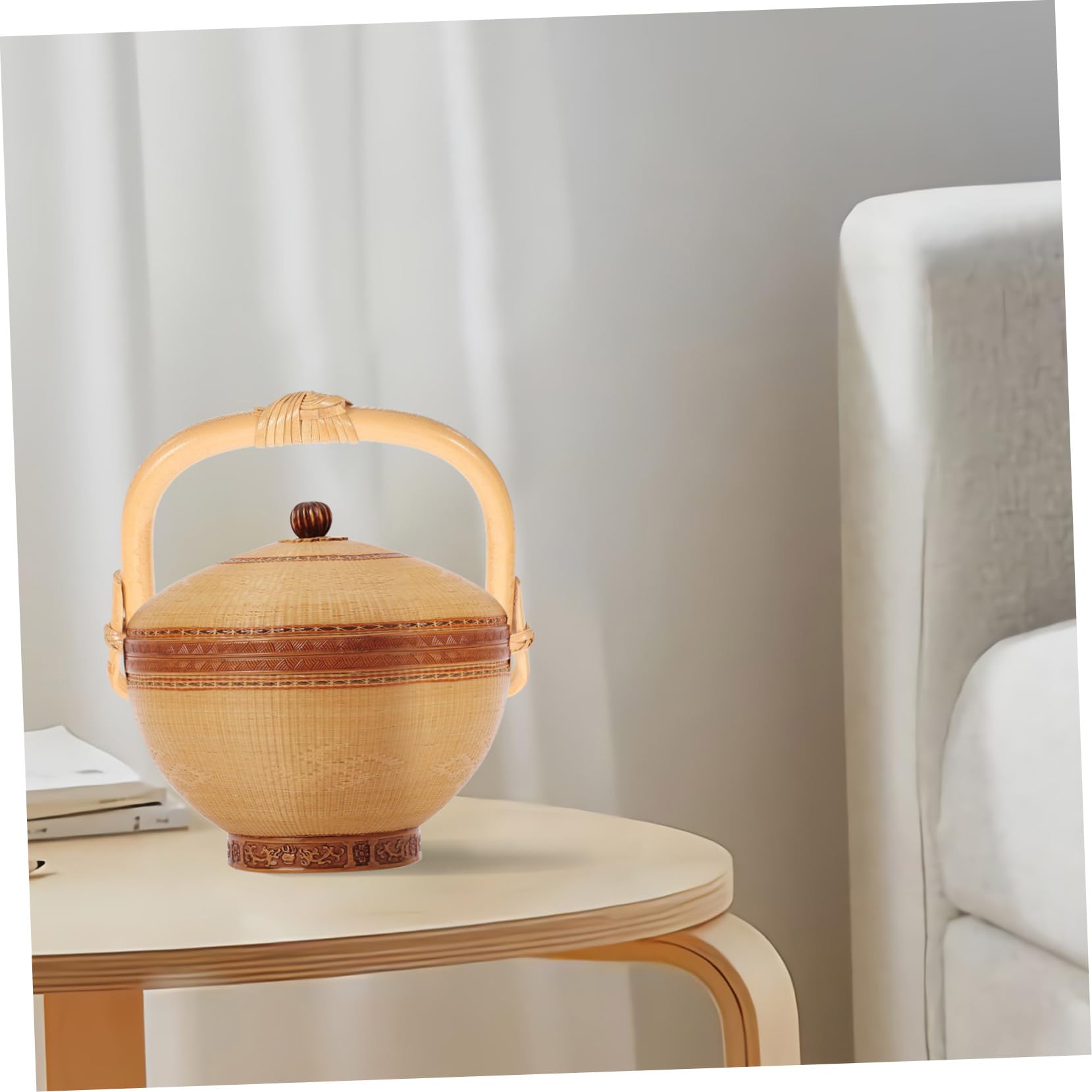Mango de Repuesto para Tetera Diseño Trenzado de Ratán, Accesorio Resistente y Ergonómico para Reemplazo, Adecuado para Hervidor de Agua en Cocina