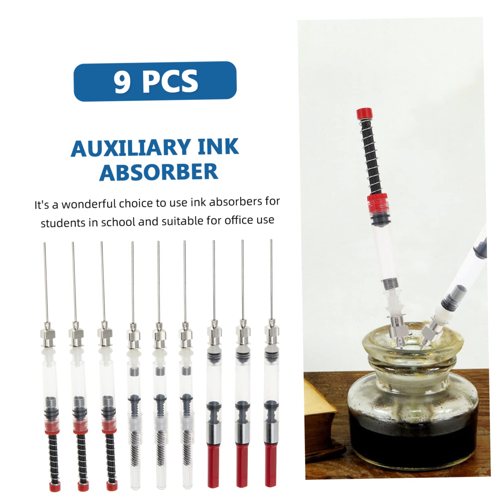 Artibetter 4 Sätze Füllfederhalter Tintenauffüller Teilig Elastischer Transparenter Und Tintenabsorber Für Füllfederhalter Nachfüllen Langlebig Und Tragbar 9 Stücke * 4
