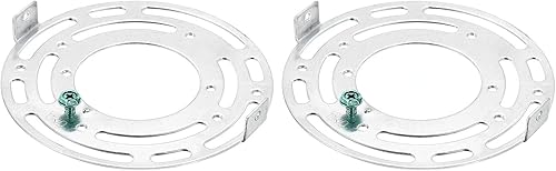 Miniatura 1 de PATIKIL Soporte de montaje de lámpara de 4 pulgadas, paquete de 2 barras transversales de luz, placa de montaje de ventilador de techo redonda