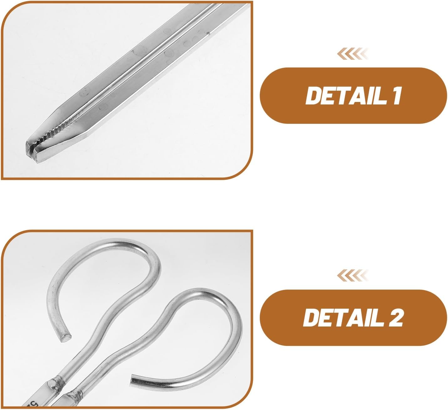 Fire Tongs for Fire Pit - Stainless Steel Fireplace Tongs - 20" Heavy Duty Firewood Grabber Tool for Safe Indoor and Outdoor Log Handling Stove