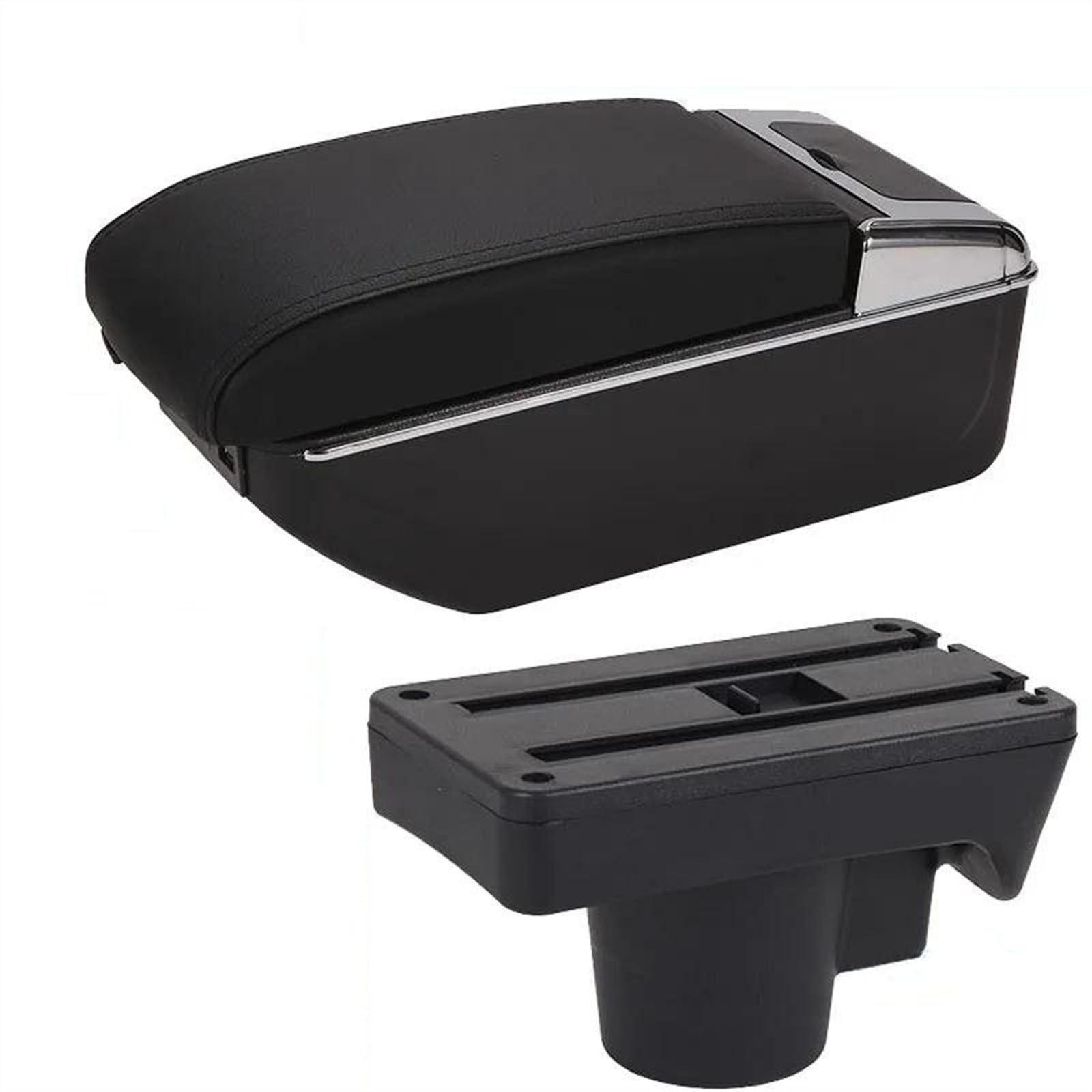 NOHEEU Car Armrest Box Interior Details Refitting Accessories Storage USB For Astra H 2008-2011(A2 Black line 7USB)