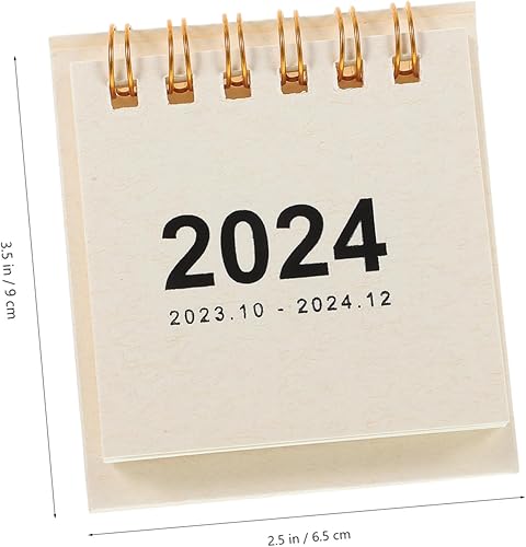 Miniatura 2 de Lurrose Agenda anual 2024, caballete de mesa, mini caballete, decoración de mesa para baños de cumpleaños, decoración de oficina, tapete de mesa de