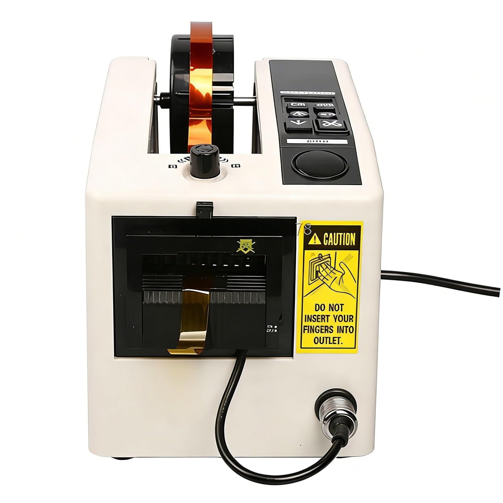 Taglierina automatica per nastro adesivo elettrico con display digitale a LED, lunghezza di taglio 20-999 mm, completamente automatica per tutti i tipi di nastro