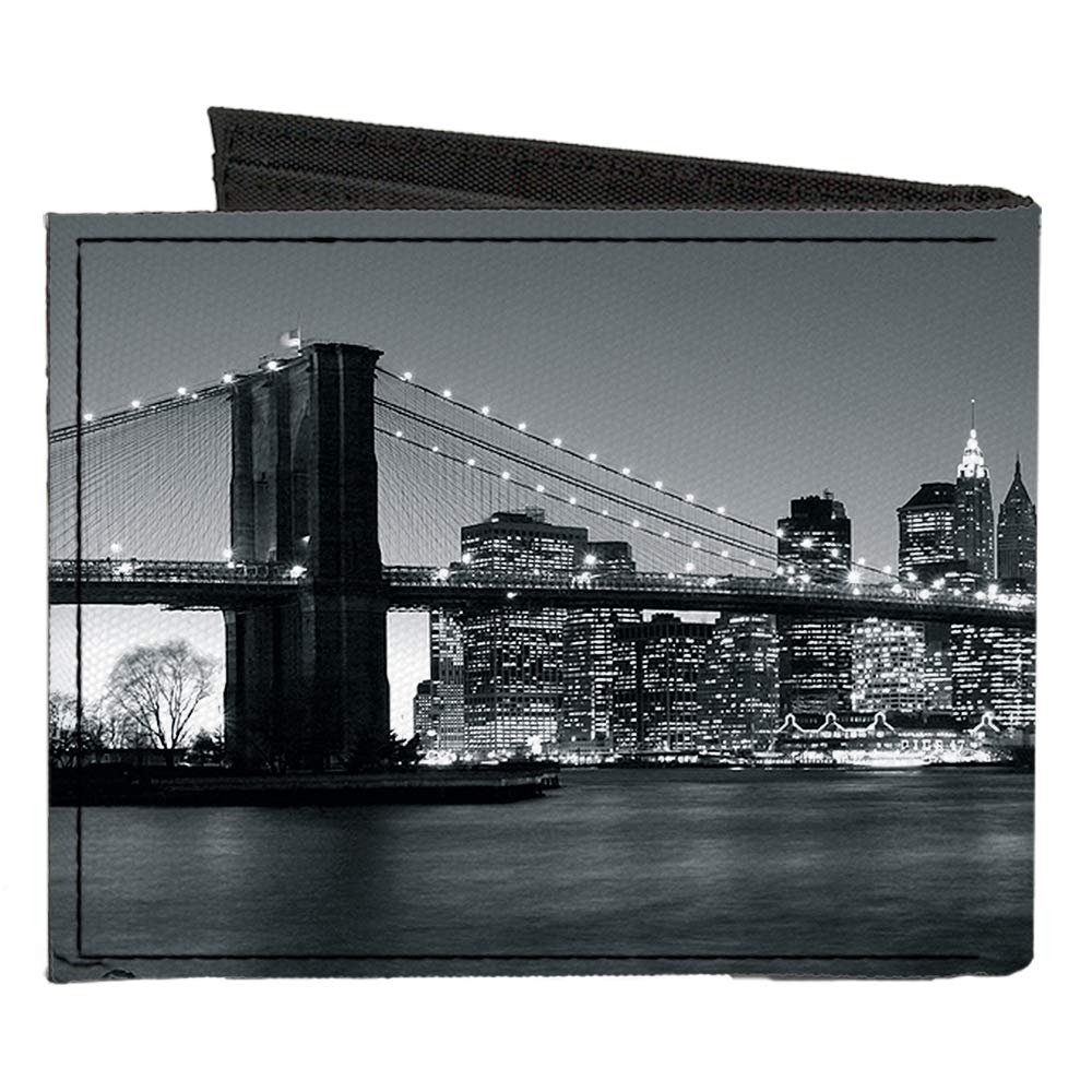 Buckle-Down Men's Standard Canvas Bifold Wallet New York, 4.0
