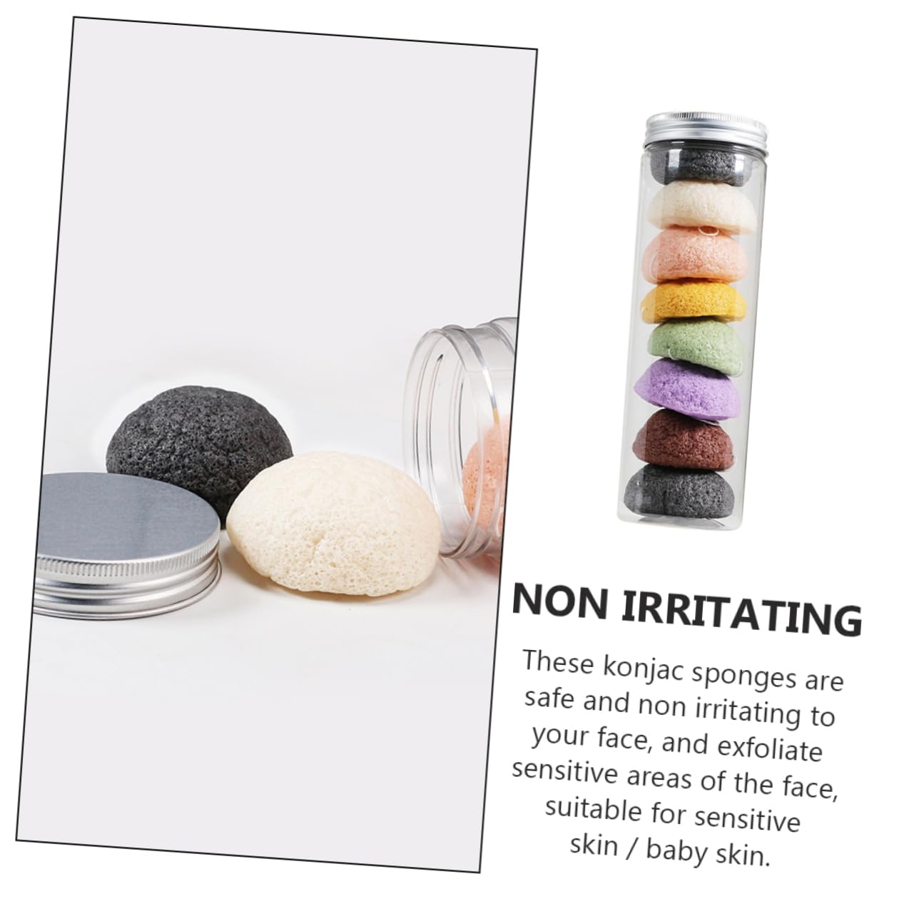 POPETPOP 24piezas Esponjas Faciales Naturales De Exfoliación y Limpieza Profunda Esponjas De Para Cuidado Facial Para Piel Sensible y Limpieza Diaria