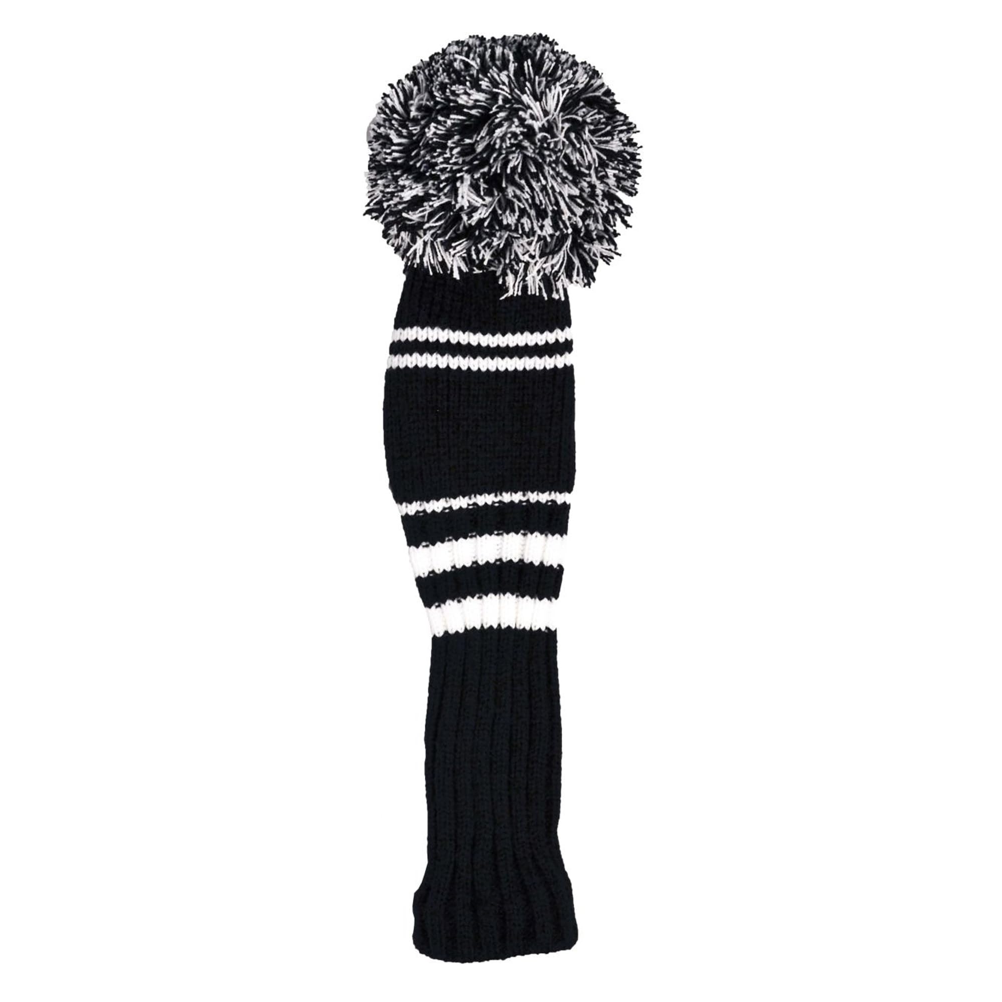 Longridge  Pom-Pom Headcovers - Black/White - Fairway
