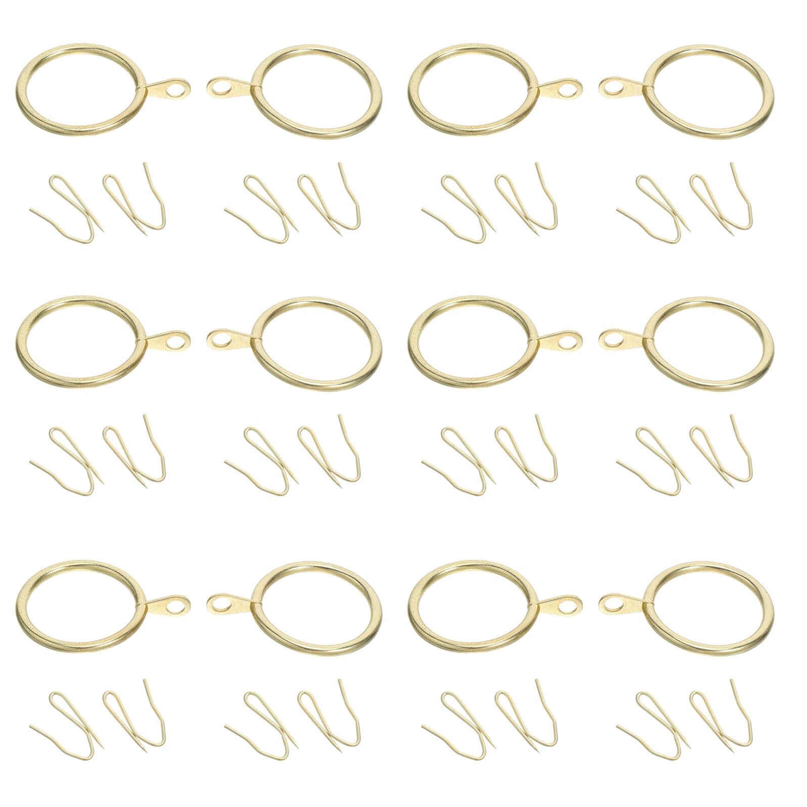 Housoutil 100juegos Anillo de Cortina de Ducha Metálico Interior con Ganchos para Fijación Aros para Barra de Ducha para Ventanas de Baño y Decoración de Fiesta