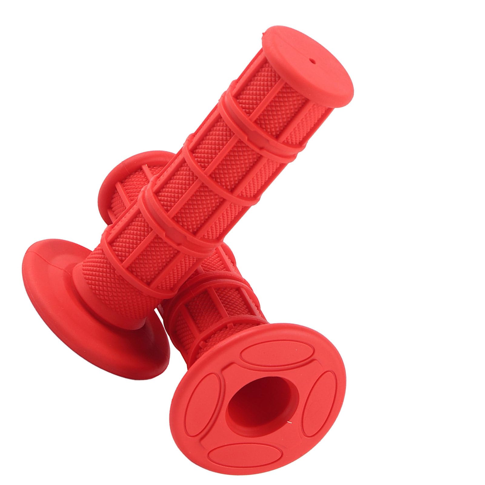 Uchwyty na kierownicę motocykla, 1 para 22 mm, 7/8 cala, uniwersalne gumowe uchwyty do motocykla, antypoślizgowe uchwyty na kierownicę (czerwony) poigne motocross atv grips red atv h