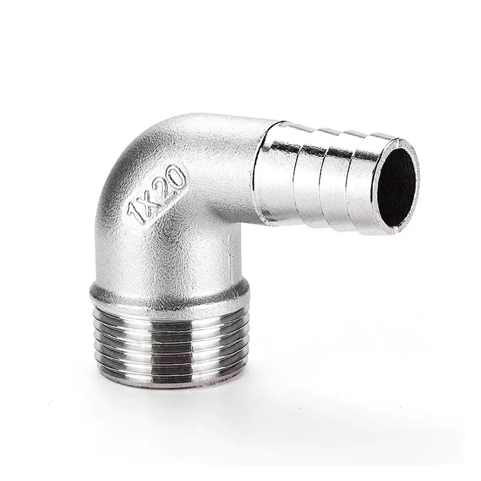 AEVHBAMXN 1PC 1" BSPT Male 32mm Hose Hosetail Elbow 90 Degree Connector SS304 Stainless AEVHBAMXN
