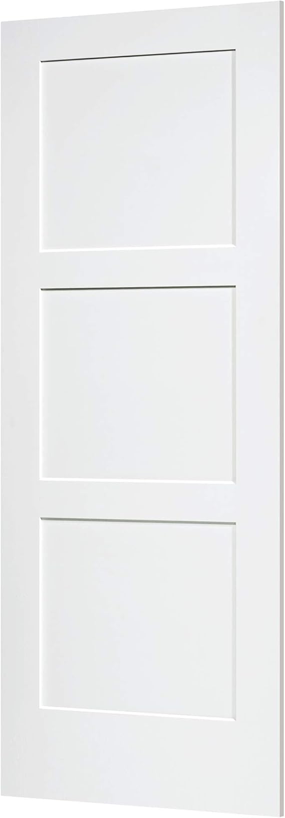 3-Panel Door, Kimberly Bay Interior Slab Shaker White (24x80)