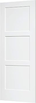 3-Panel Door, Kimberly Bay Interior Slab Shaker White (24x80)
