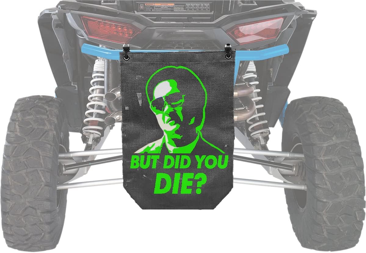 UTV Outdoor Trail Mesh Trash Sack Bag Custom (But Did You Die - Blue)