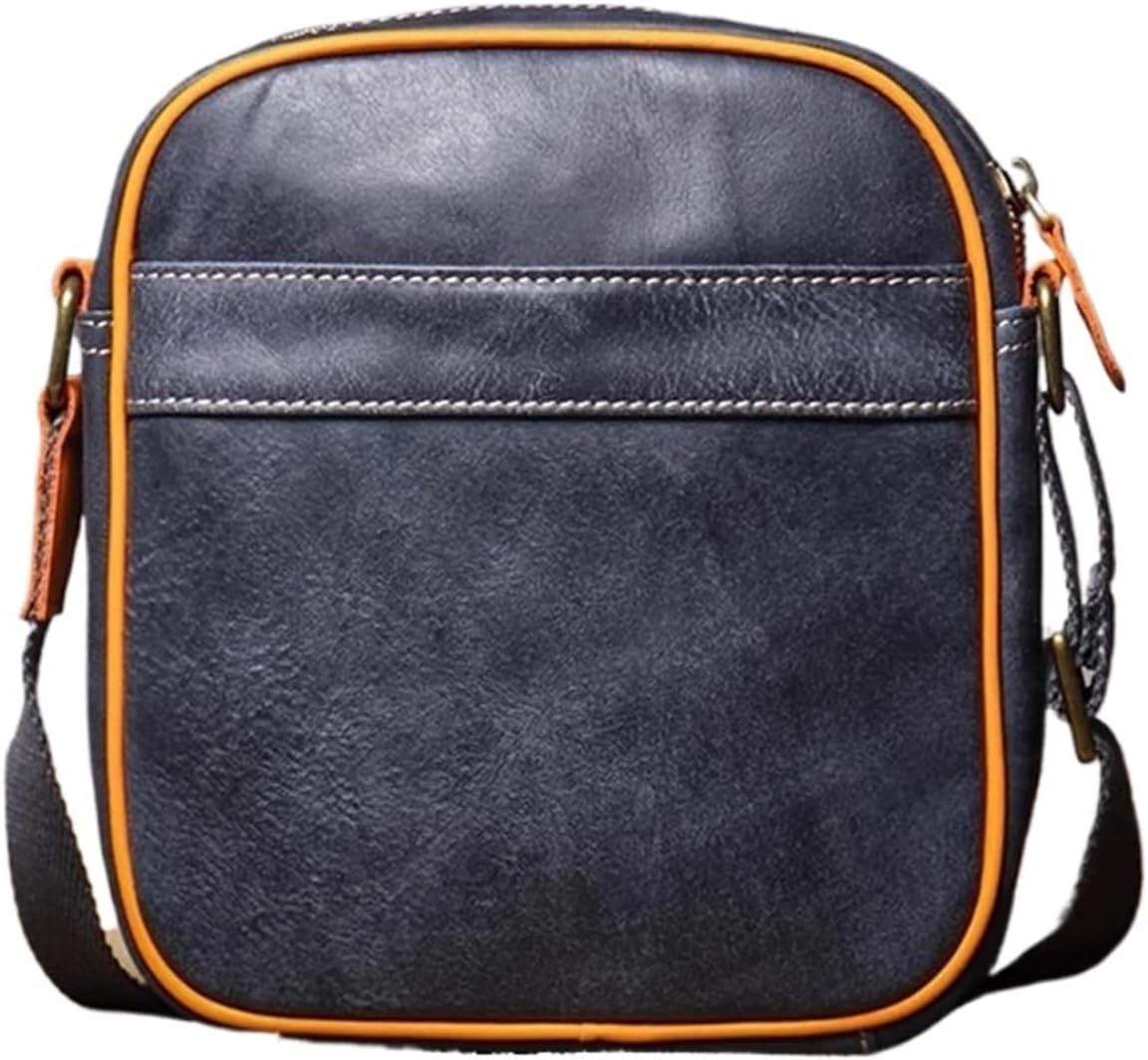 Vintage Men's Bag Genuine Leather Men's Shoulder Bag Casual Minimalist Crossbody Bag 7.9-inch IPad Bag Leathfocus