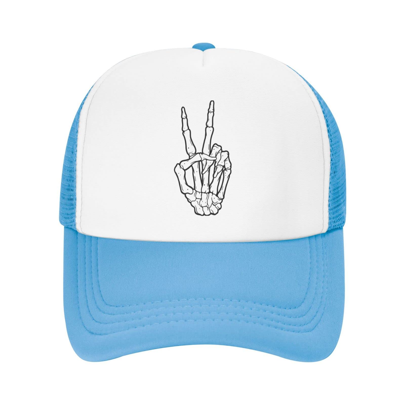 ★Wai Kei★ Pochaco Sticker Graphic Trucker Cap Sky Blue YKB surf-maui-keiki-trucker-