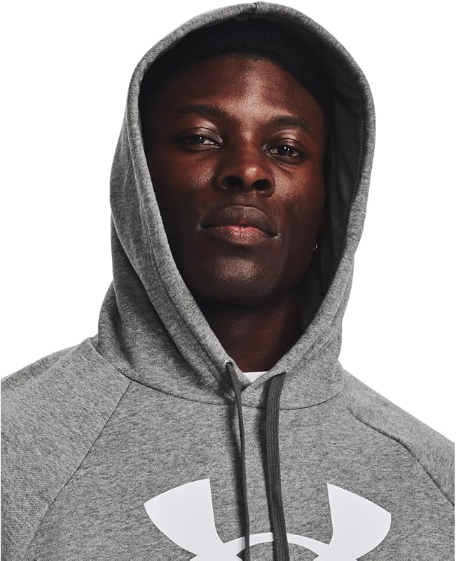 Under Armour Men's Rival Fleece Logo Hoodie, 025 GRAY, MD image 6