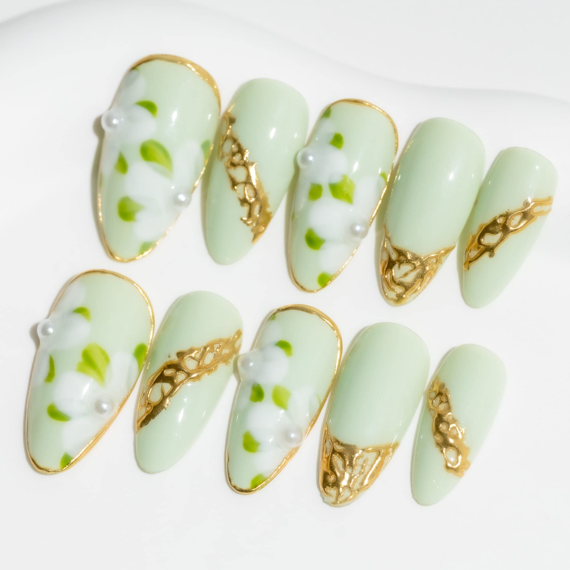 Amazon | Sun&Beam Nails 手作り ネイルチップ ミディアム ロング 
