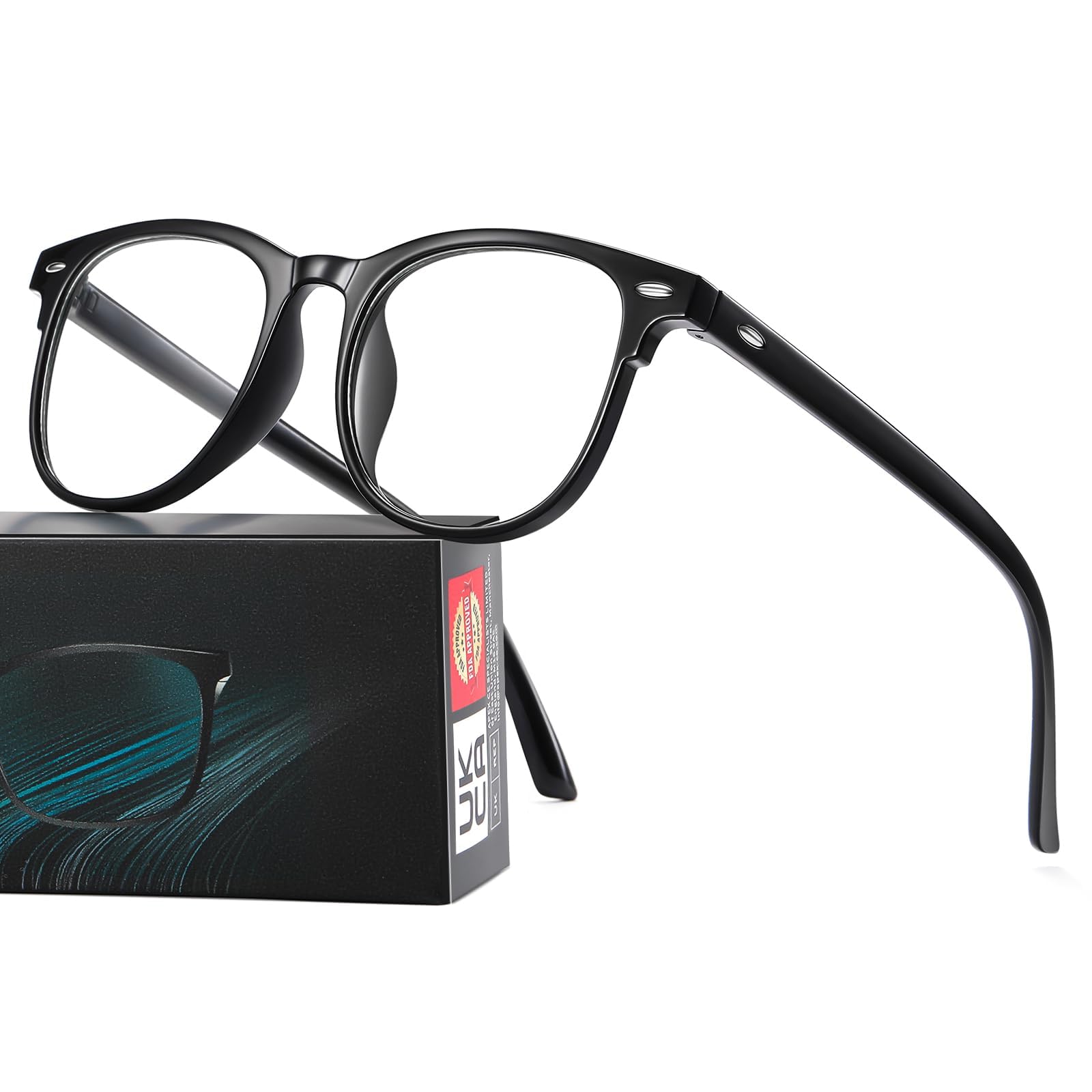 Okany Blue Light Blocking Glasses for Women Men Woman Black Computer Screen Filter Gaming Glasses Womens Mens 99.9% Blue Light Blocker Round Fashion