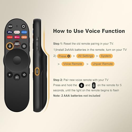 Miniatura 6 de XRT270 Control remoto por voz para VIZIO Smart-TV, repuesto compatible con televisores inteligentes VIZIO Smart-Cast DPMV-Series 4K QLED Quantum Pro