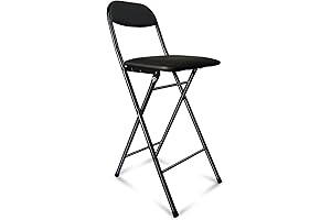 UWEAR Folding High Chair Bar Stool with Back