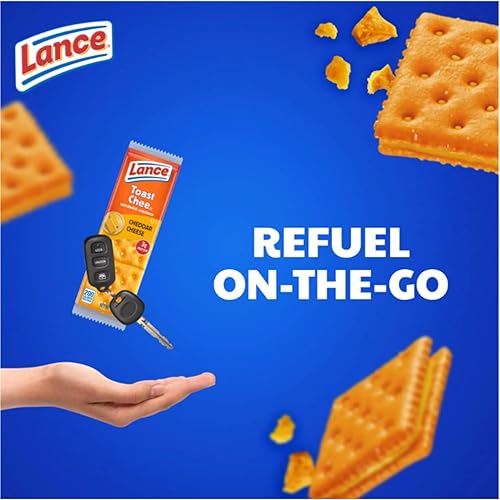 Miniatura 3 de Paquete variado de galletas tipo sándwich de queso tostado, surtido de sabores, 8 paquetes envueltos individualmente por caja, 2 cajas