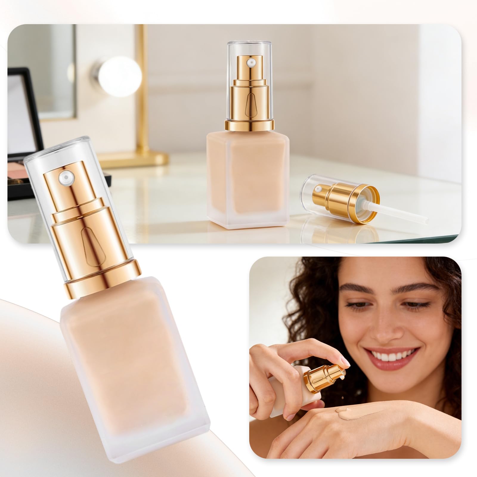 2 pezzi Pompa di ricambio, Teste Della Pompa per Fondotinta Cosmetica, Pompas per Fondotintaa, for Estee Lauder Double Wear Foundation