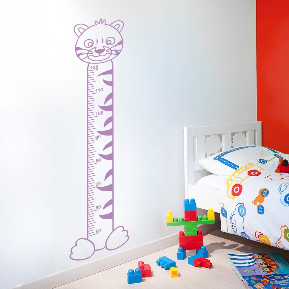 Vinyle compteur enfant tigre lilas pour voir grandir votre bébé