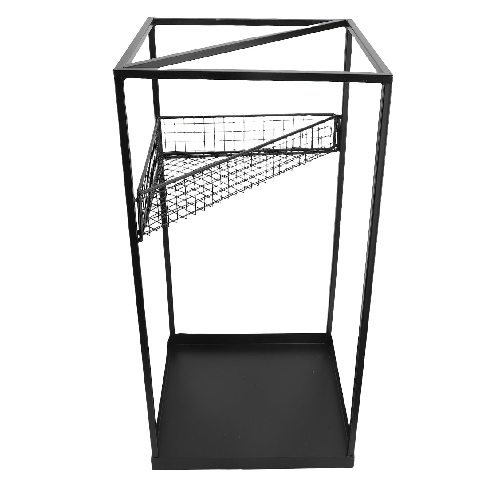 Porte-parapluie en fer 52x25x25 cm rectangulaire pour entrée