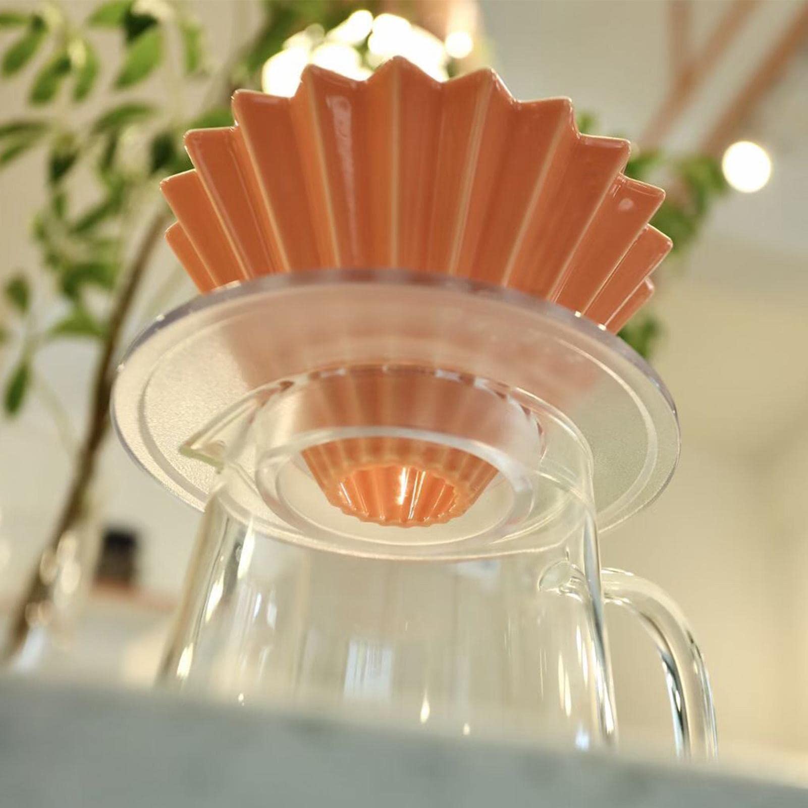 10 soportes para goteo de café, fácil de limpiar, de resina, soporte para filtro de café de resina transparente para cafetera
