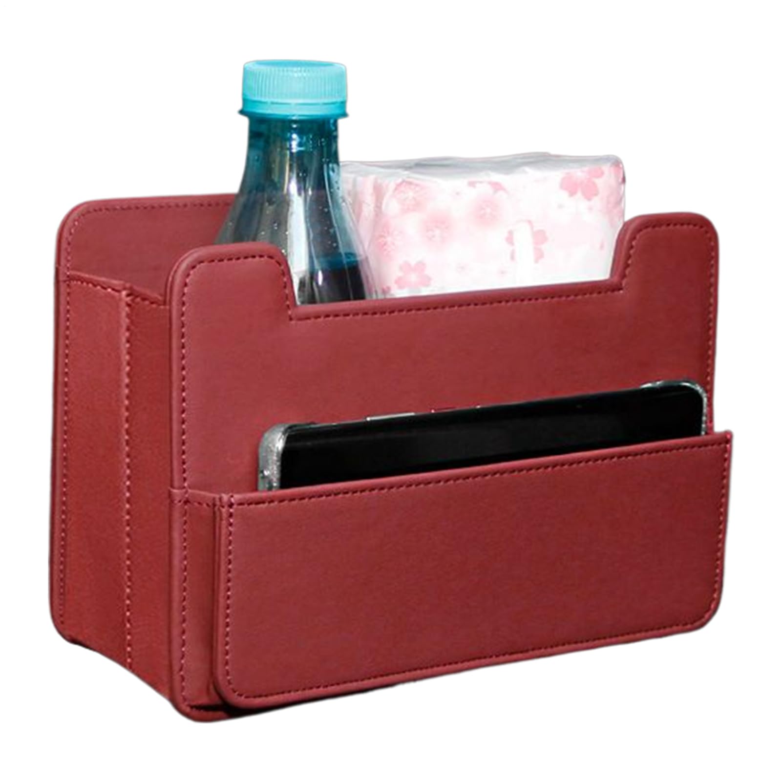 Sac de rangement pour siège de voiture en cuir pour un voyage serein