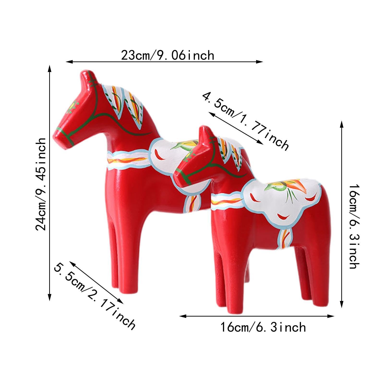 手描きスウェーデンの木製ダラ馬置物(赤) ピース木製ダラ馬置物スウェーデン国民スタイル木製装飾品像
