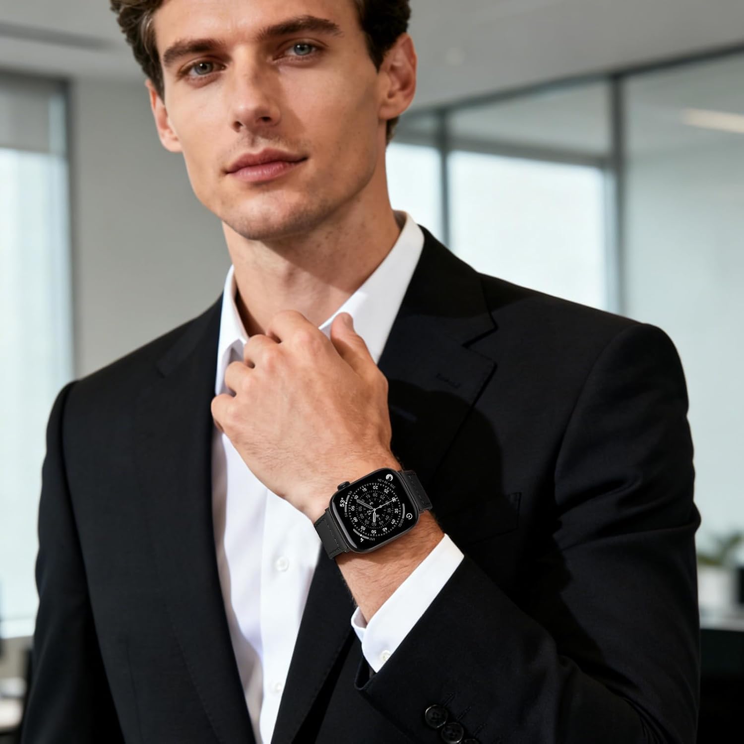 Genuine Leather Band for Apple Watch Bands 44mm 45mm 46mm Ultra/3/2 49mm 42mm 41mm 40mm 38mm iWatch Bands Men Women,Top Grain Leather Strap Wristband for Apple Watch Series 11 10 9 8 7 6 5 4 3 SE 3/2 - Image 8