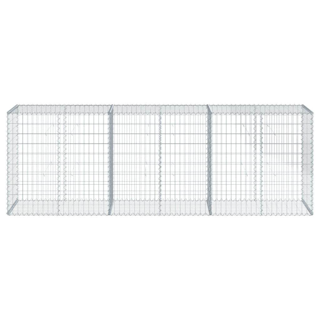 Festnight Gabione 300x50x100 cm Gabionenwand Gabionen Zaun Metall Steinkorb Wand Steingabionen Gabionenkorb Gabionengitter Drahtkorb Dekorative Zäune Gartendeko Verzinktes Eisen
