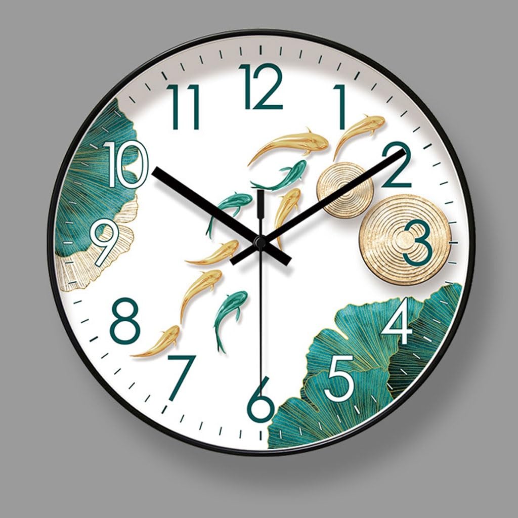 Orologio da parete Orologio da parete in stile cinese Orologio da soggiorno Orologio da parete Orologio da casa Orologio silenzioso con secondi spazzati Reloj De Pared(A)