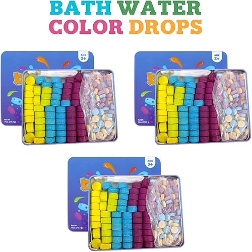 Miniatura 10 de Kid Made Modern - Gotas de baño - Tabletas de color de baño para niños - 150 tabletas - Gotas de color de agua de baño - Diversión para el baño para