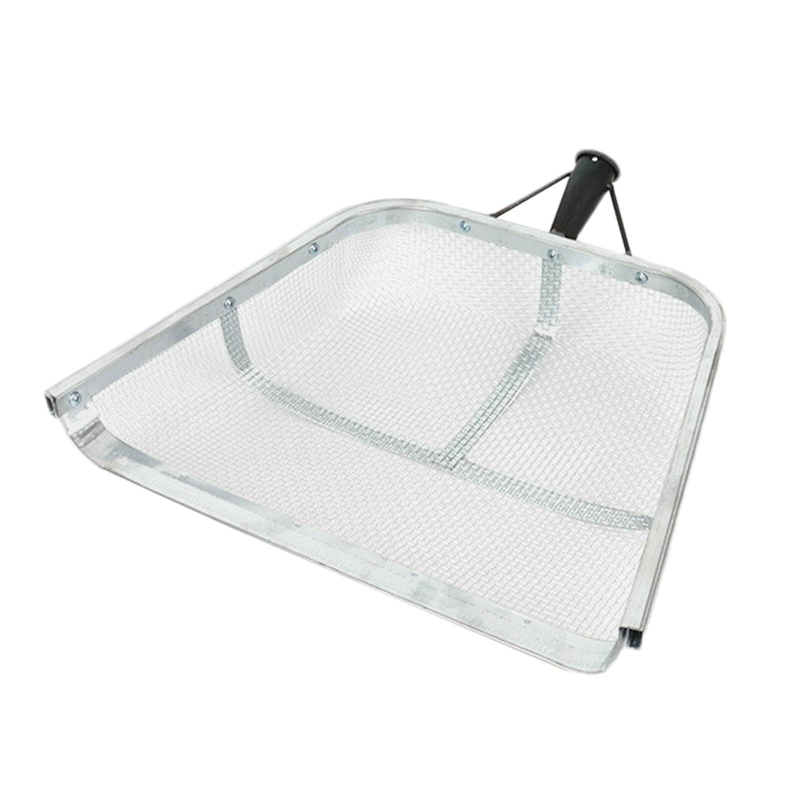 Pala tamiz de jardín de Acero Inoxidable, Mango ergonómico, 3 tamaños(Mesh 0.6x0.6cm)