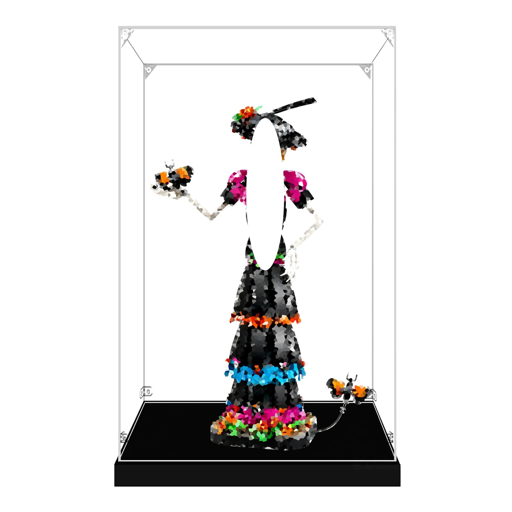 Acrylic Display Case for Le-go 21372 Skeleton Doll Model (2mm)