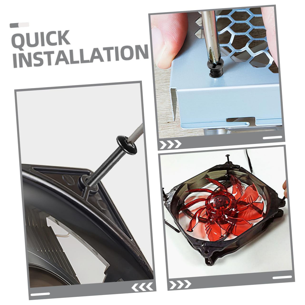 KONTONTY 50pcs Fan Screws for Computer Case Durable Mounting Screws for Easy Installation of Cooling Fans for DIY and Professional Builds