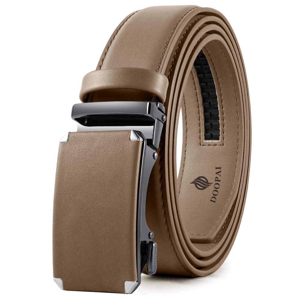 DOOPAI Gürtel Herren aus Echtleder, Automatik Ratschengürtel 3,5 cm Breit mit Geschenkbox