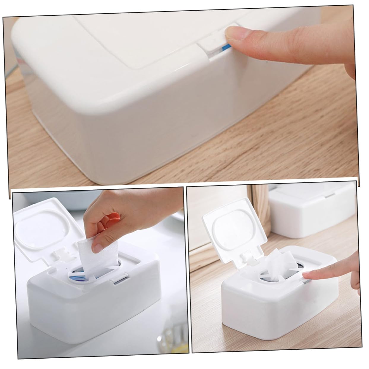 STOBAZA 8 STK Aufbewahrungsbox Für Feuchttücher Babytücher Schmücken Container Nachfüllbarer Tücherbehälter Feuchttuchhalter Haushaltstücher Fall Lagerung Weiß Reisen Pp Koffer