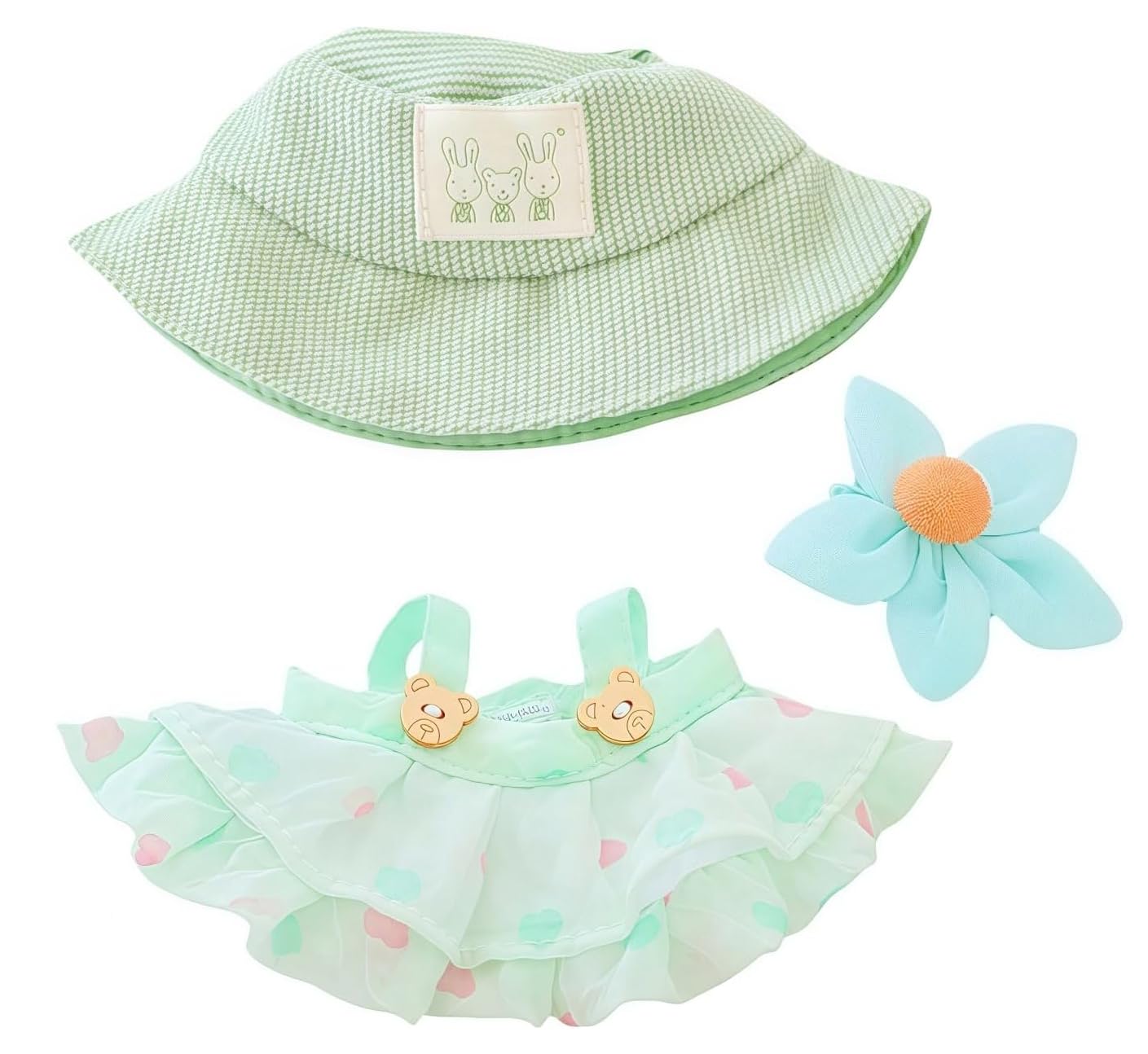 Clothes(NO Doll) , Handcrafted Crochet Set for 17cm Doll, Premium Outfit with Accessories for , Stylish Clothes for Doll(Knitted) (Set-4)