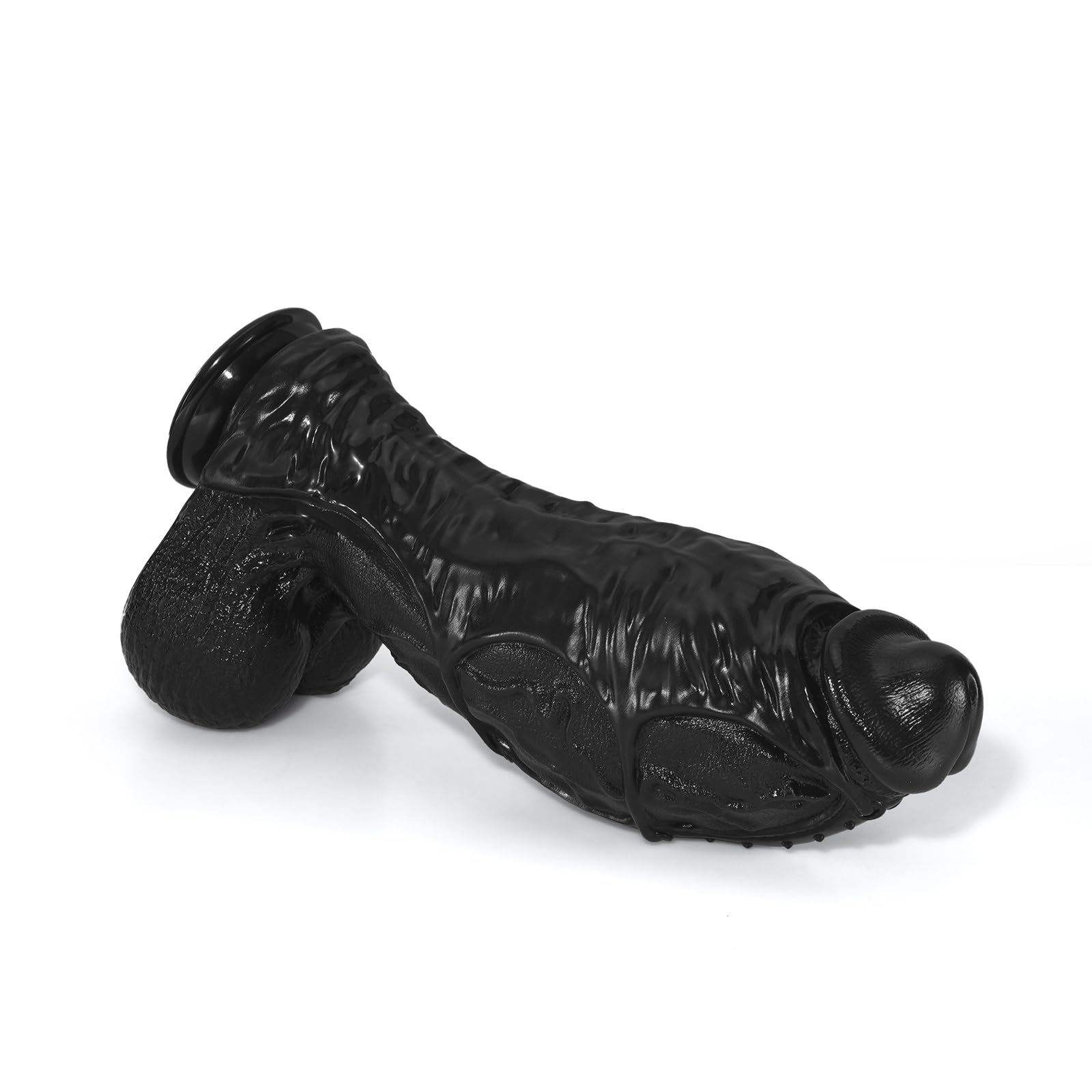 Dildo gigante extra largo da 12,7 cm di diametro, dildo nero realistico da 38 cm, pene in silicone extra large con ventosa, plug anale spesso, fallo anale largo, adatto a uomini e donne esperti